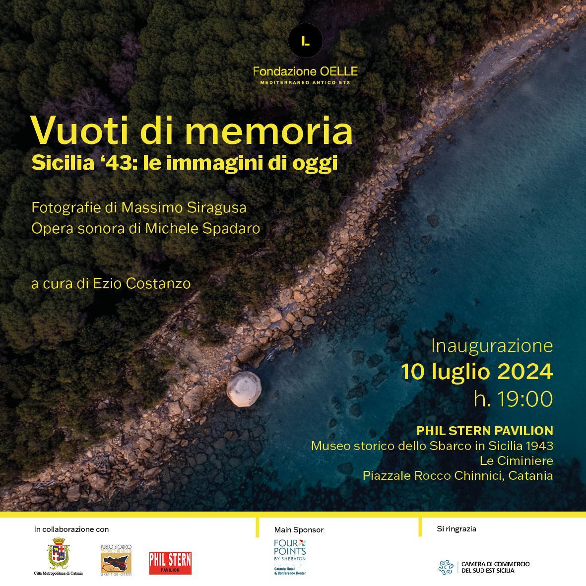 Mercoledì 10 inaugurazione della mostra fotografica “Vuoti di memoria. Sicilia 1943: le immagini di oggi”