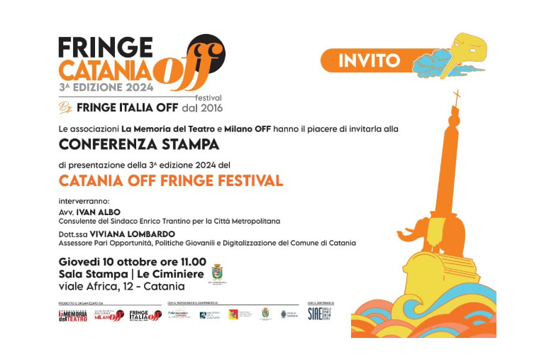 Giovedì 10 conferenza stampa di presentazione Catania Off Fringe Festival 2024