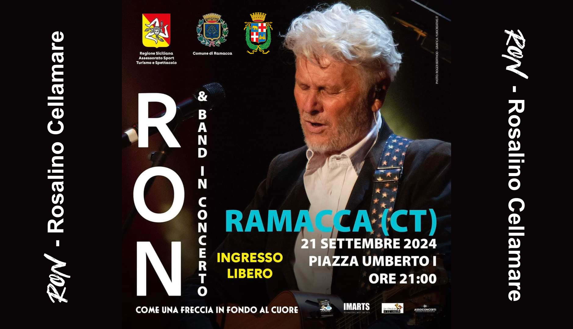 Sabato 21 a Ramacca concerto in piazza di Ron   