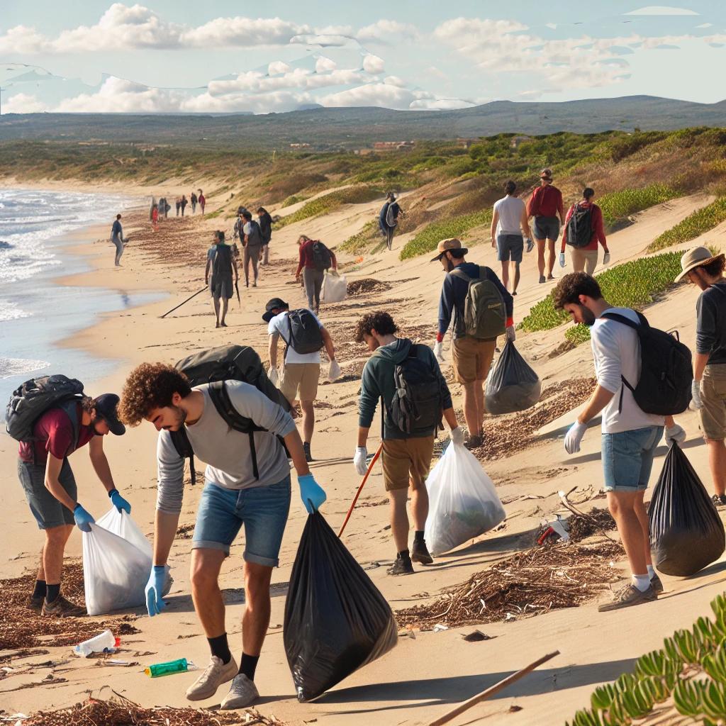 Oasi del Simeto, l’associazione Marevivo e i dipendenti della SIBEG insieme per ripulire la spiaggia dai rifiuti 